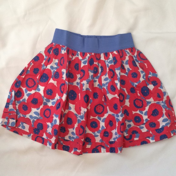 Mini Boden Other - Mini Boden Red Poppies Cotton Skirt